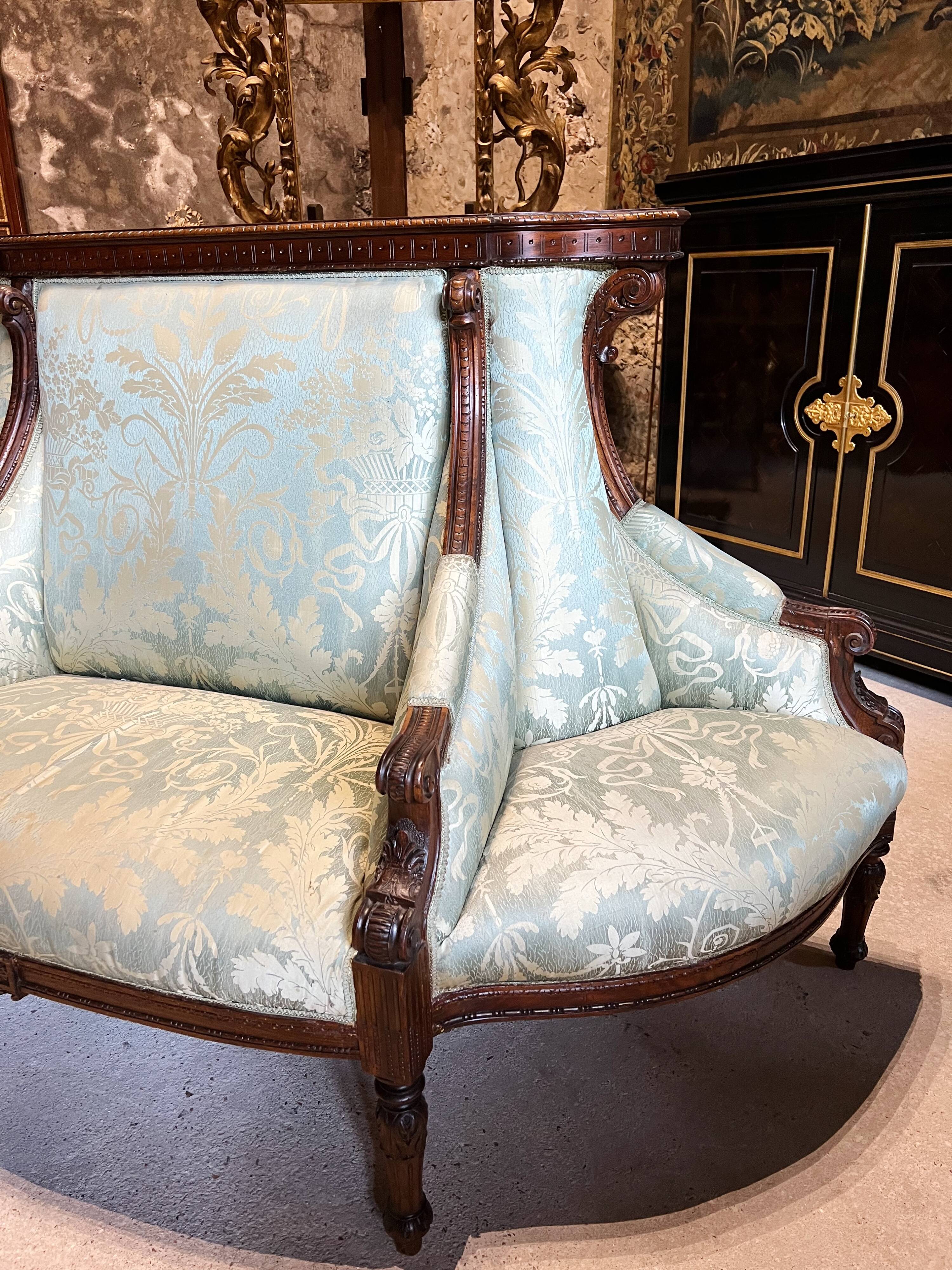 Sofa with Confidants Style Louis XVI Of the time Napoleon III half terminal