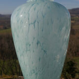 Blue clichy blown glass vase