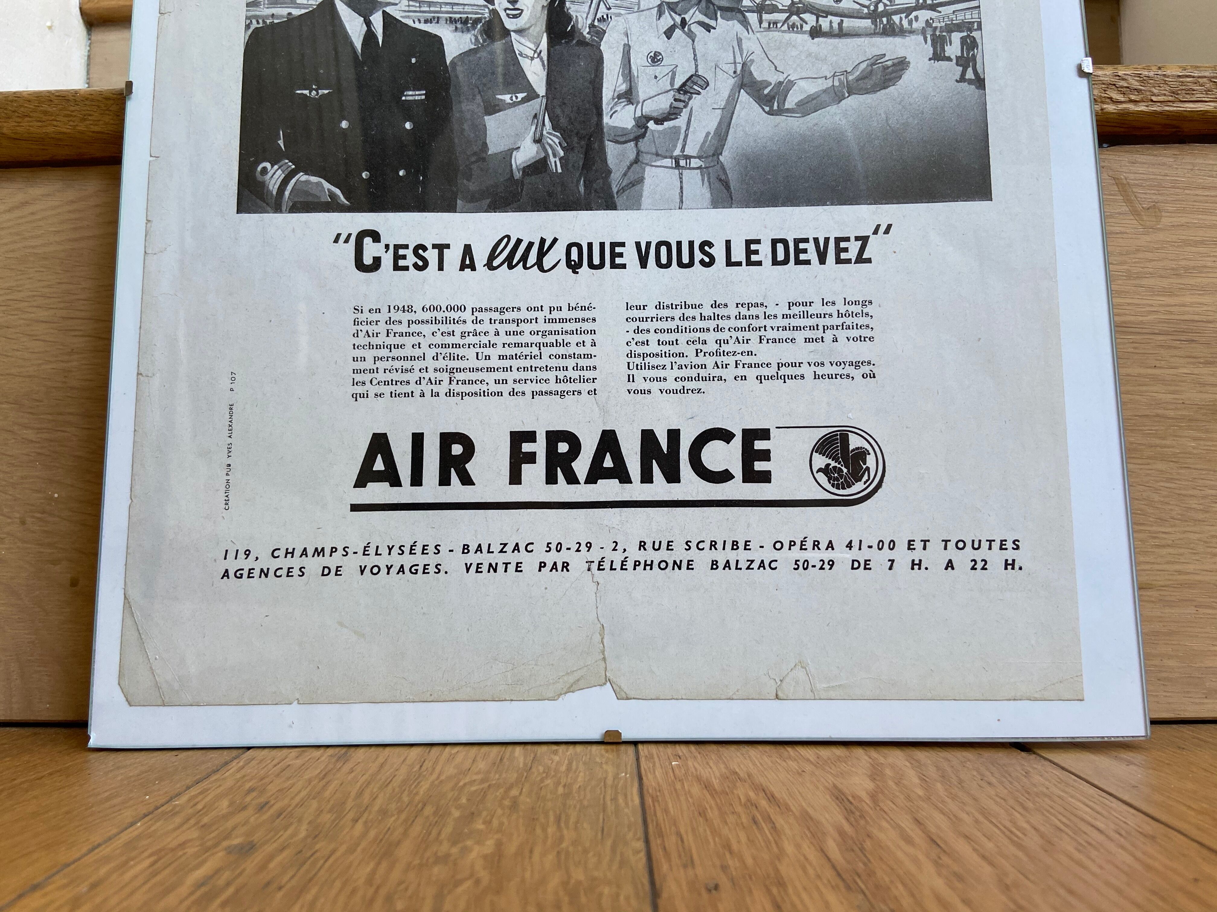 Air France advertising poster April 30, 1949