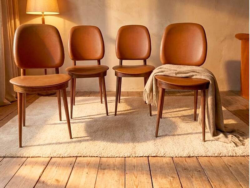 4 Baumann chairs model Pégase, 1960