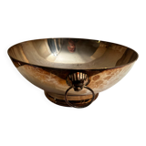 Large silver-plated metal centrepiece – handles in the shape of heads of a hare