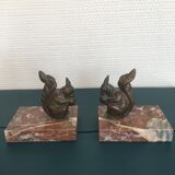 Pair of bookends squirrel