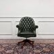 Classic English Chesterfield Director Chair Green
