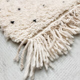 Moroccan Berber carpet beni ouarain ecru black polka dots 247x175cm