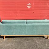 Straight sofa Indian blue fabric Red Edition
