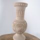 Clear natural terracotta vase decorated ethnic motifs