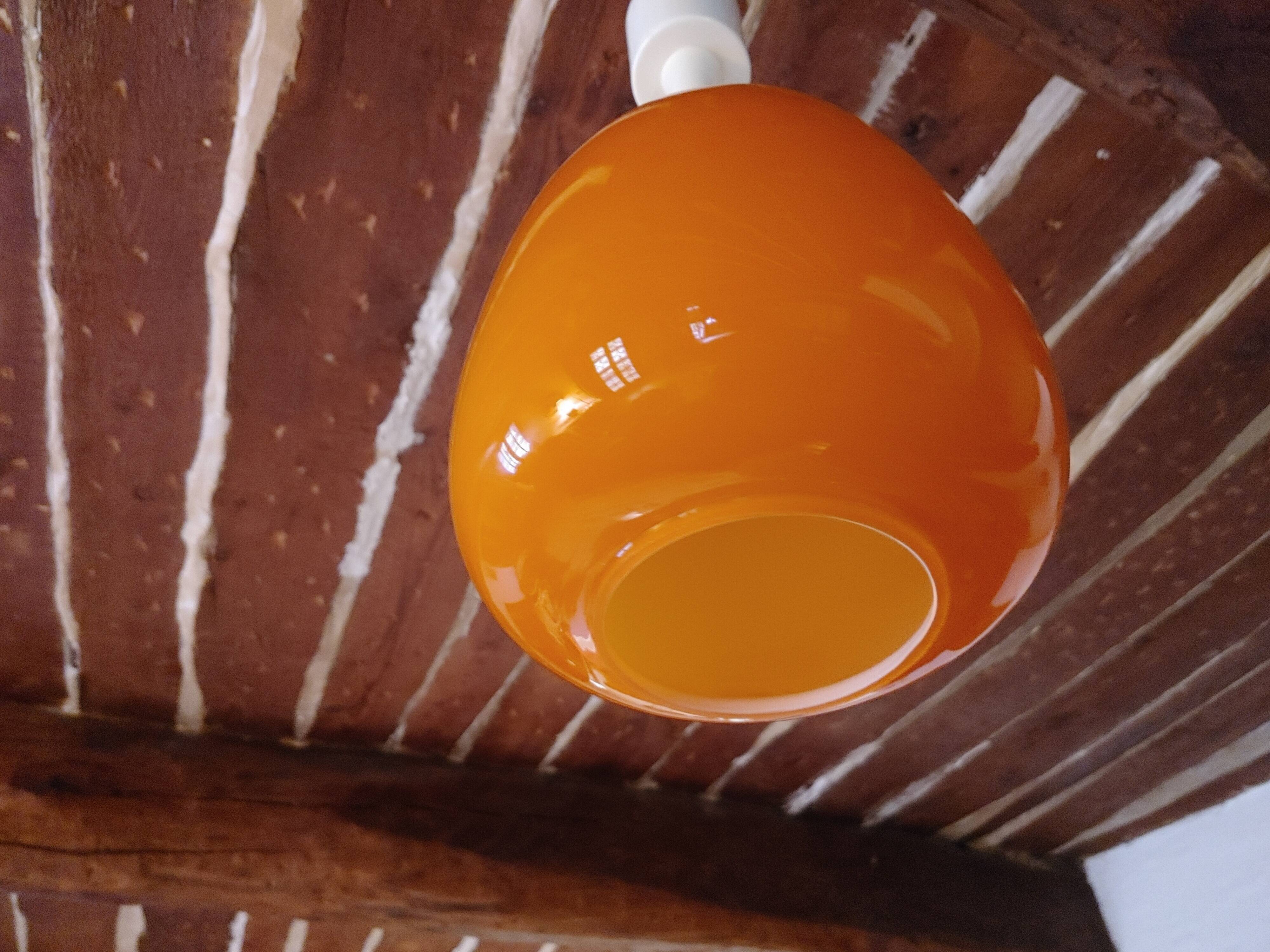 Suspension vintage  70's - opaline orange