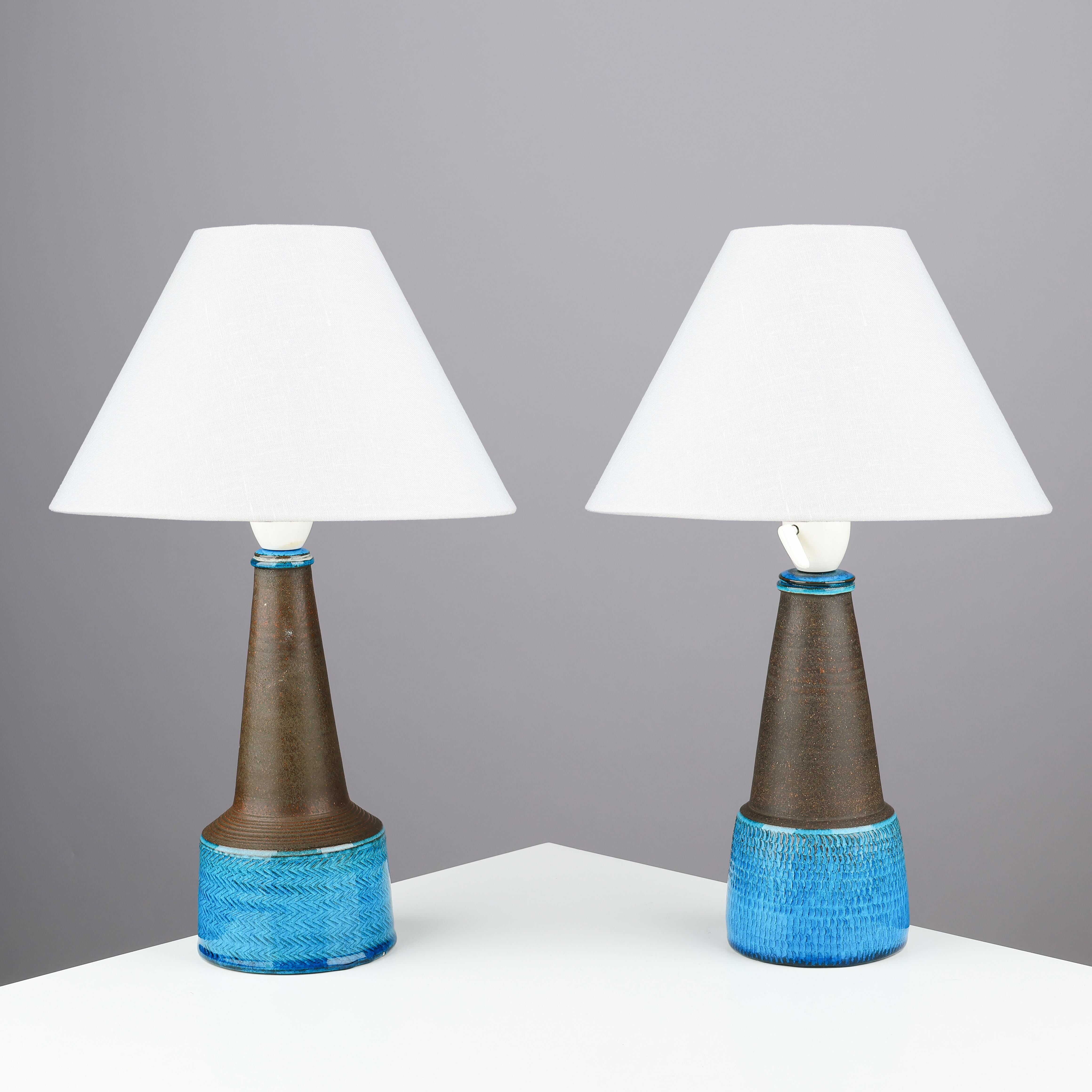 Nils Kahler ceramic table lamp by Herman A. Kähler, Denmark, 1960 signed.