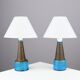 Nils Kahler ceramic table lamp by Herman A. Kähler, Denmark, 1960 signed.