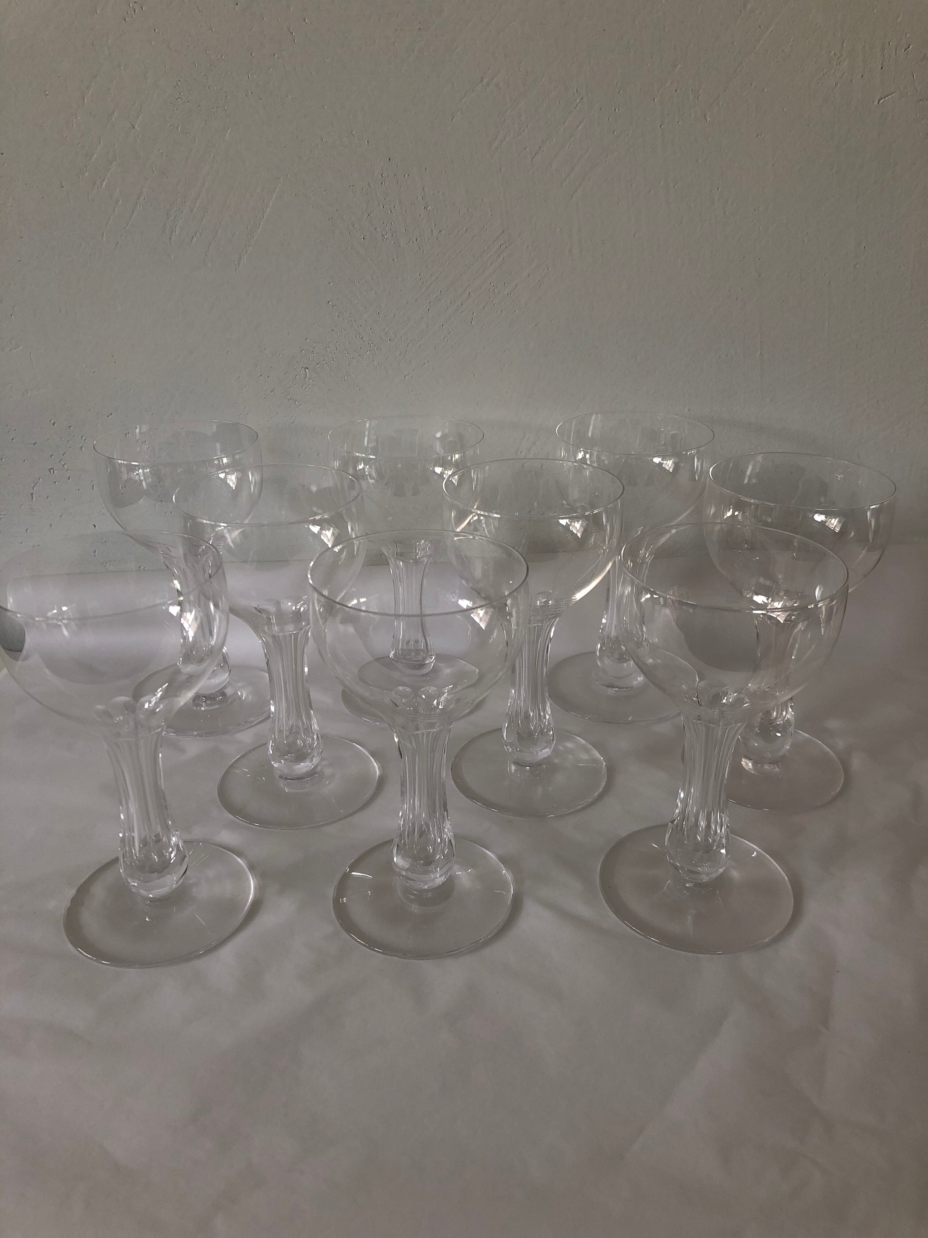 Suite 9 Portieux Crystal champagne flutes, France