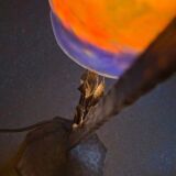 Art Deco lamp by Muller Frères Lunéville, signed glass, 1920.