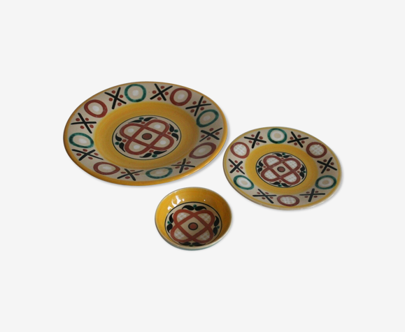 Lot assiettes et coupelle Keraluc Quimper