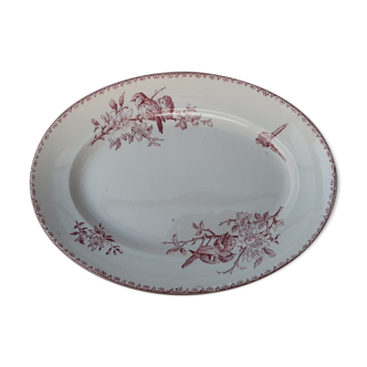 Oval dish Sarreguemines and Digoin service "Favorite"