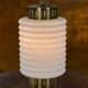 Lampe à poser scandinave avec opaline 1960’s