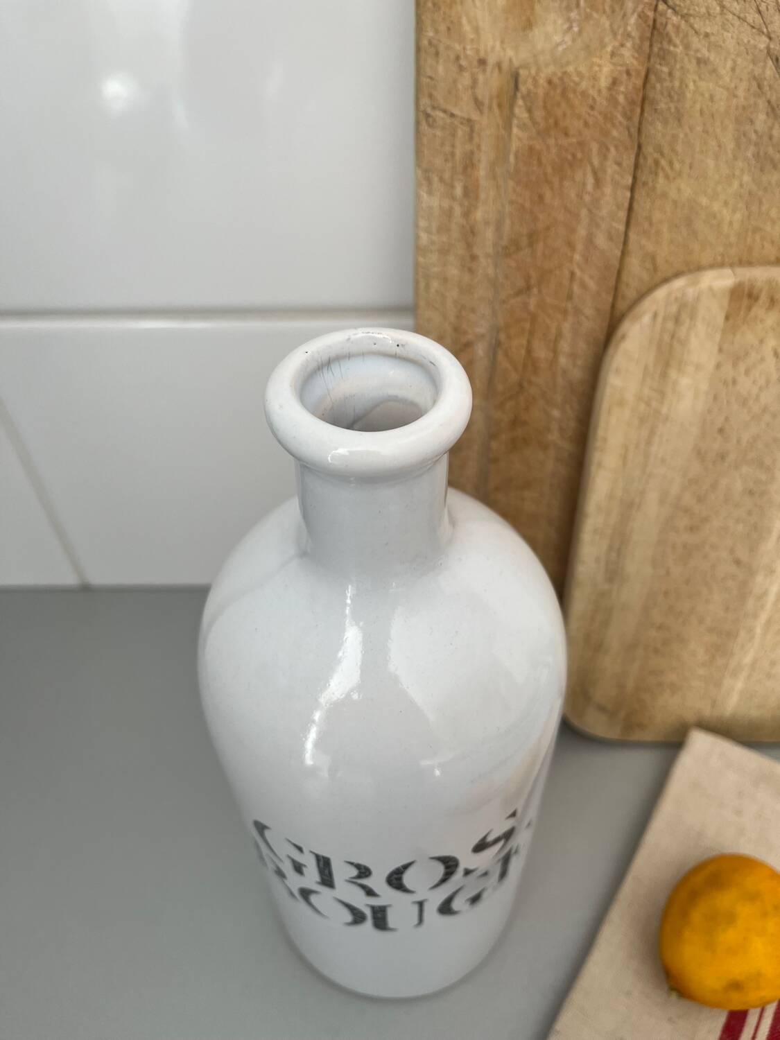 “Big red” ceramic bottle Charolles