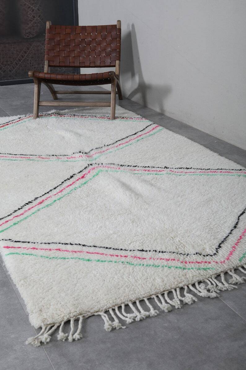 Authentic natural wool rug 1.4/2.6 m