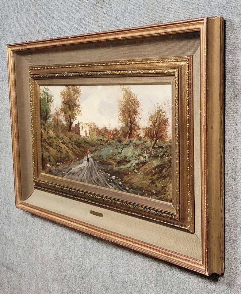 Favelli Flavio: Oil painting on panel "animated landscape"