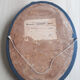 Louis XVI oval mirror with knot, black patinated, vintage