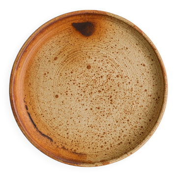 Large handmade stoneware platter – 30.5 cm – 1970s/80s