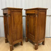Pair of Empire style bedside tables