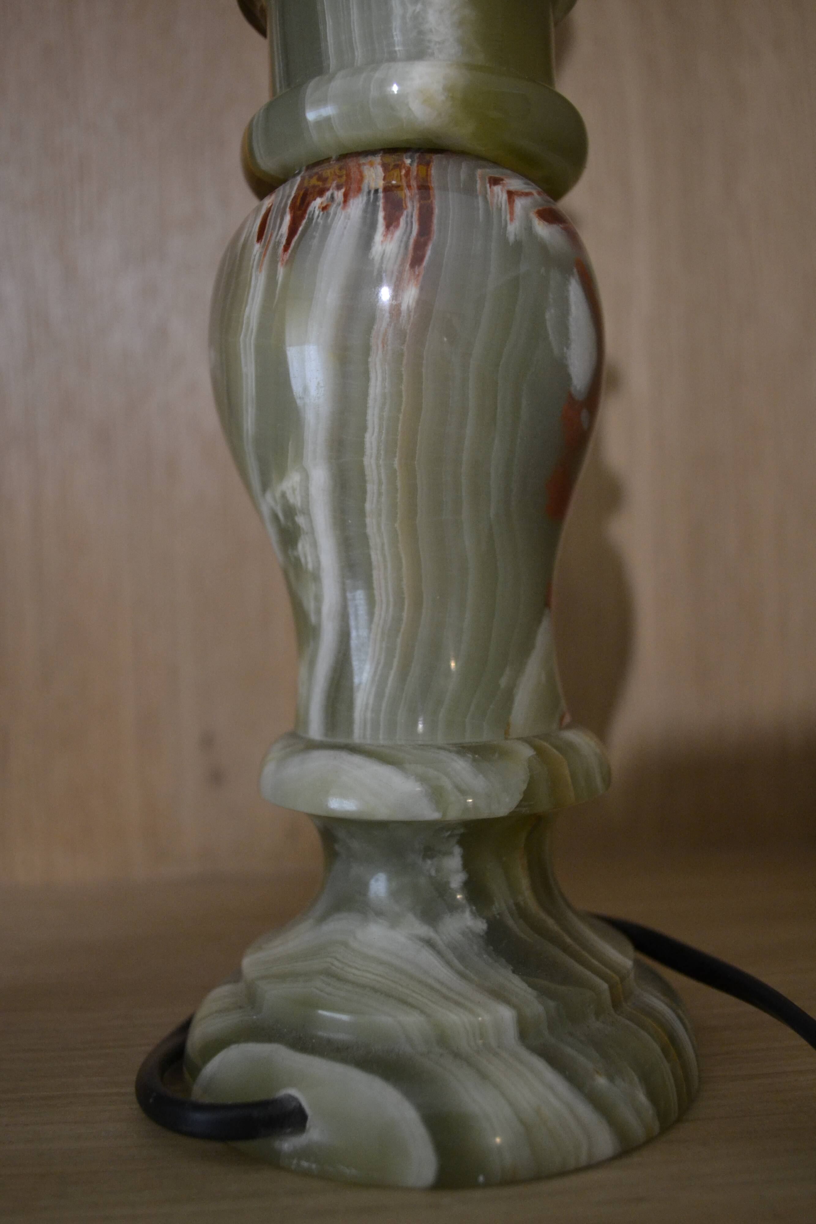 Multicolored marble lamp legs