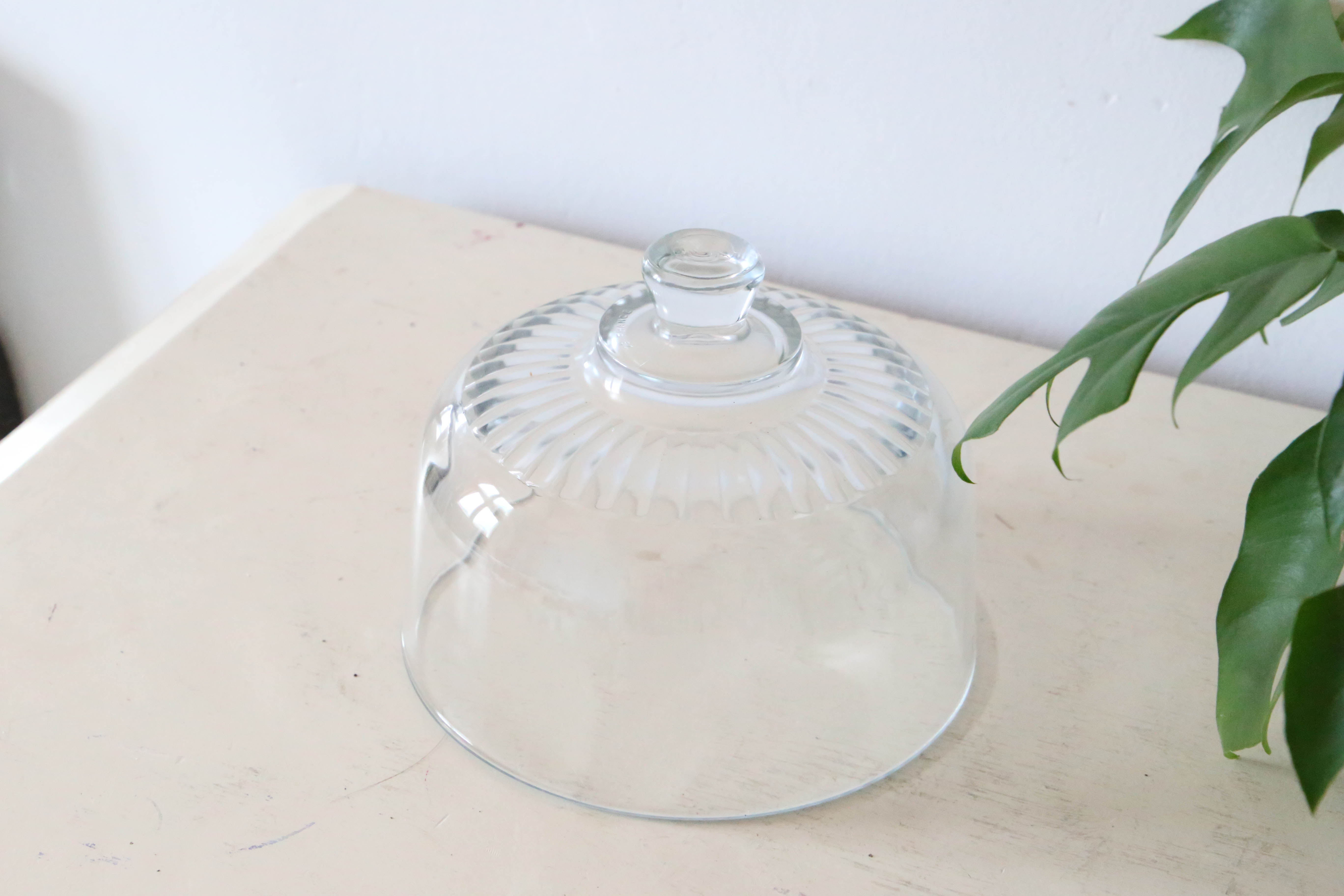 Glass cheese bell, vintage