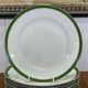 Service de table en porcelaine de Limoges années 60 vert et or - 42 pièces