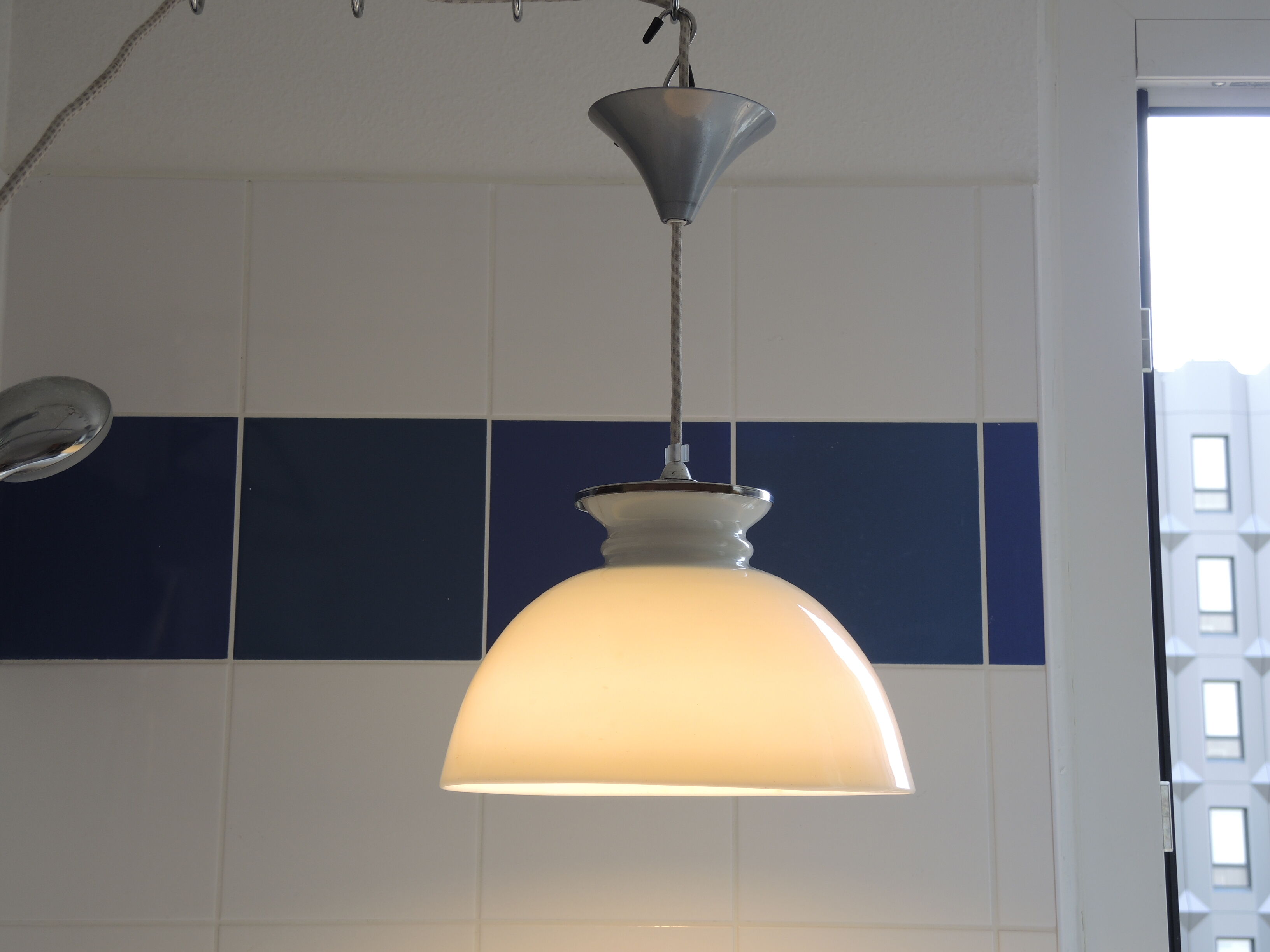 Hanging lamp opaline white 30