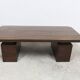 1960s Brutalist style rectangular coffee table with cut corners