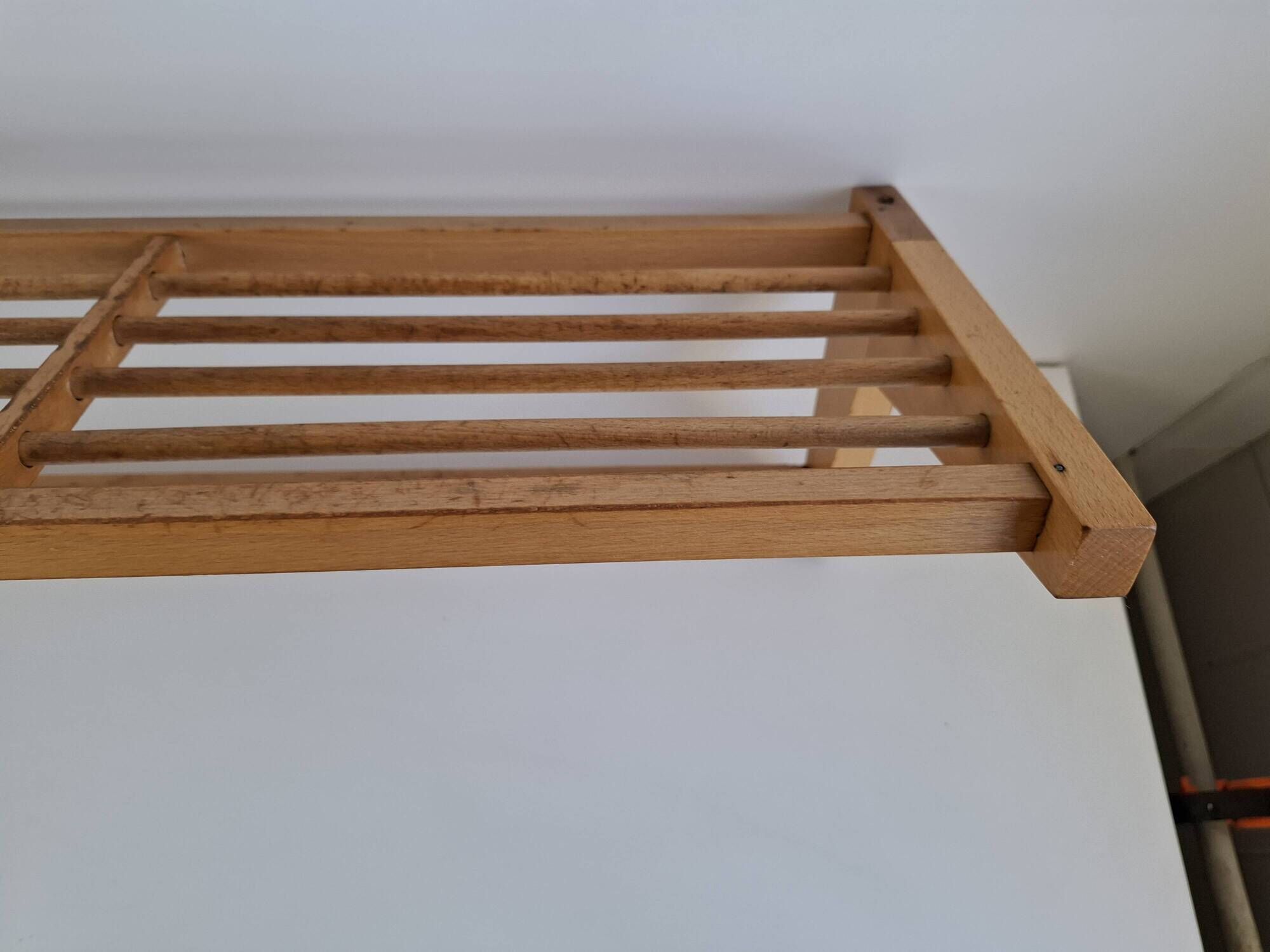 ULUV Czechoslovakian Mid-Century Wooden Wall Coat Rack, circa 1970