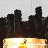 Vintage Italian brutalist wall light in wrought iron by Albano Poli for Poliarte, set of 2.