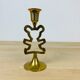 Vintage teddy bear brass candle holder