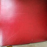 Vintage armchair base compass skaï red