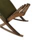 Ancien Repose Pied A Bascule Tissu Vert Et Bois Vintage Déco