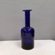 Huge blue glass vase by Otto Brauer for Holmegaard Denmark 1960s