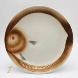 6 Fish plates, Orchies earthenware Moulin des Loups.