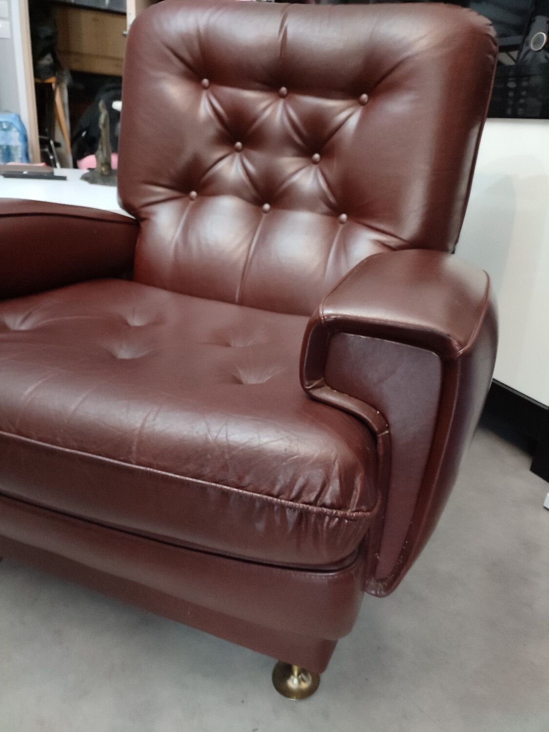 Vintage leather armchair