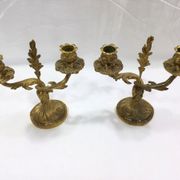 Pair of candelabra bronze rocaille