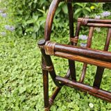 Rattan magazine rack