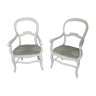 2 provencal straw chairs