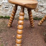Pair of vintage brutalist stools