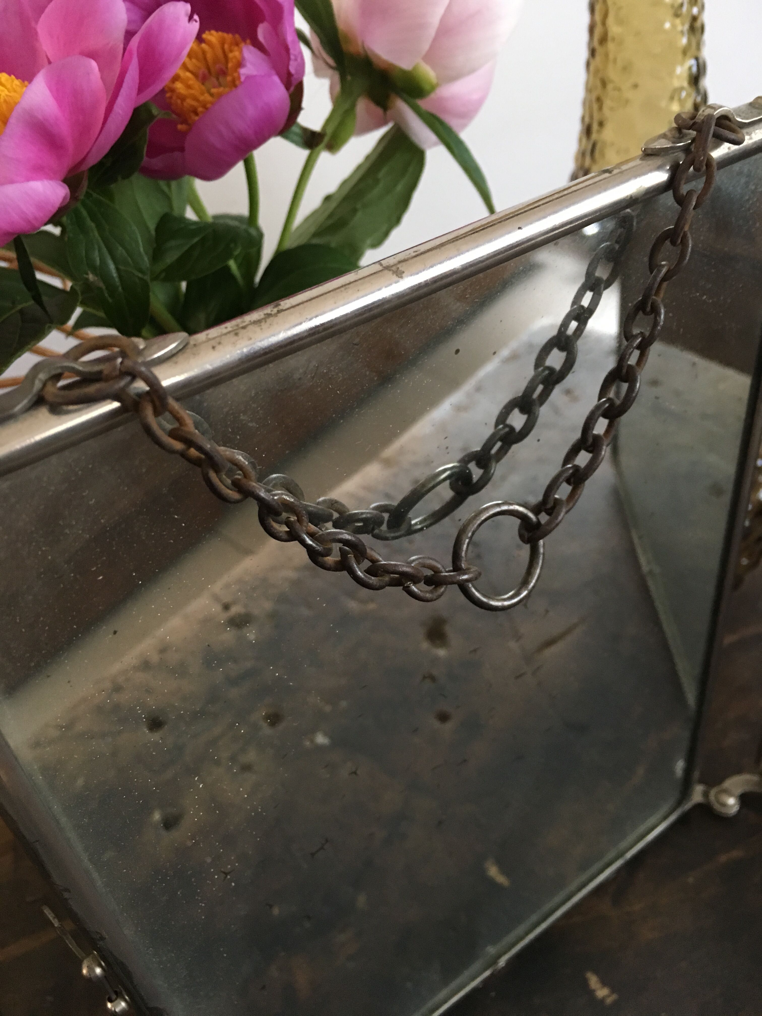 Barber vintage triptych mirror 24x60cm