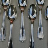 Set 12 Teaspoons Moka in silver metal - Model net staple
