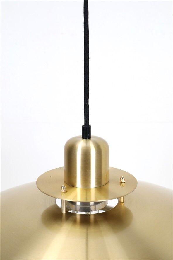 Belid pendant lamp / Danish modern design / brass / aluminum / 1980s