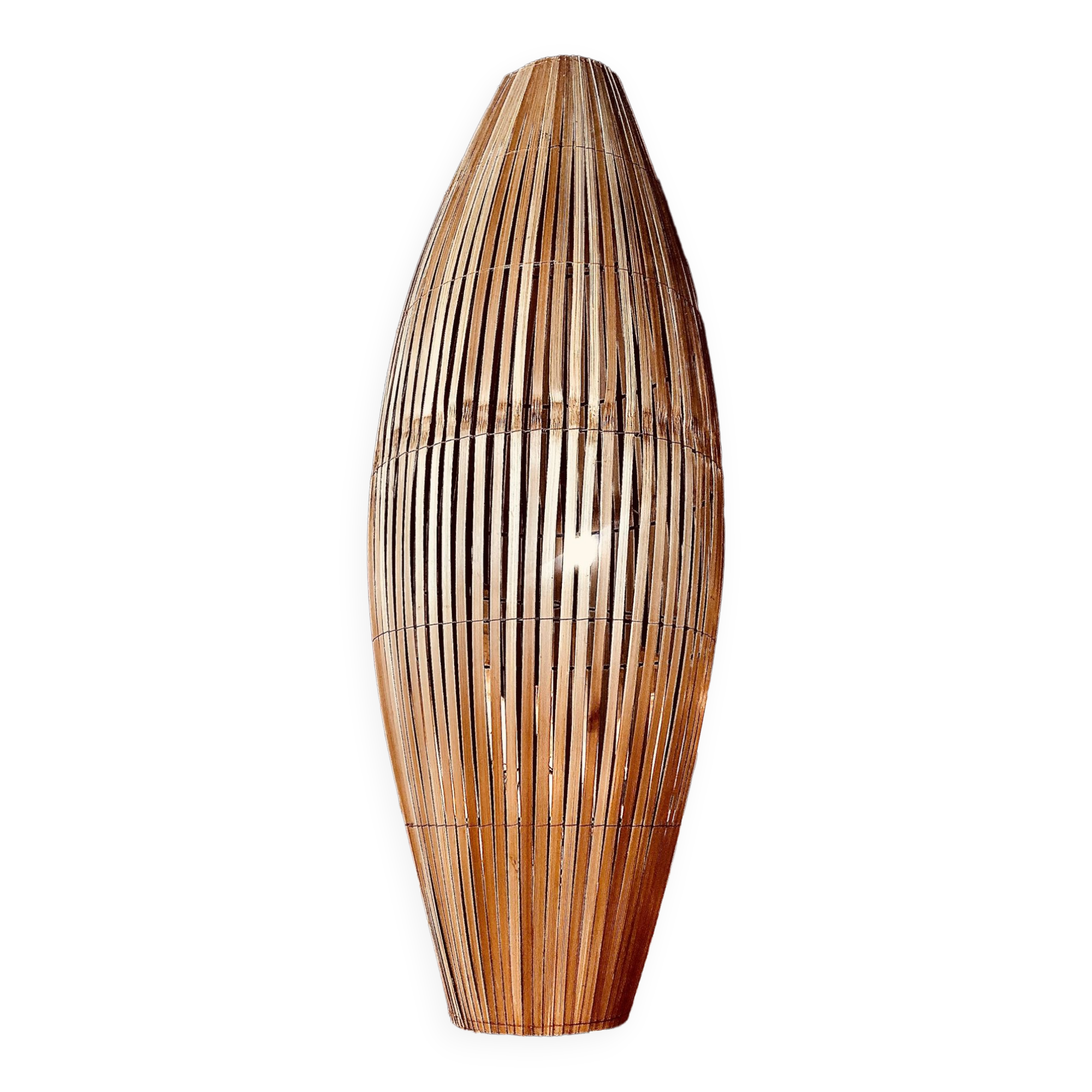 High lamp in bamboo strips