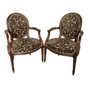 Paire de fauteuils Médaillon - louis