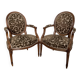 Pair of Louis XVI period medallion armchairs