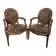 Pair of Louis XVI period medallion armchairs