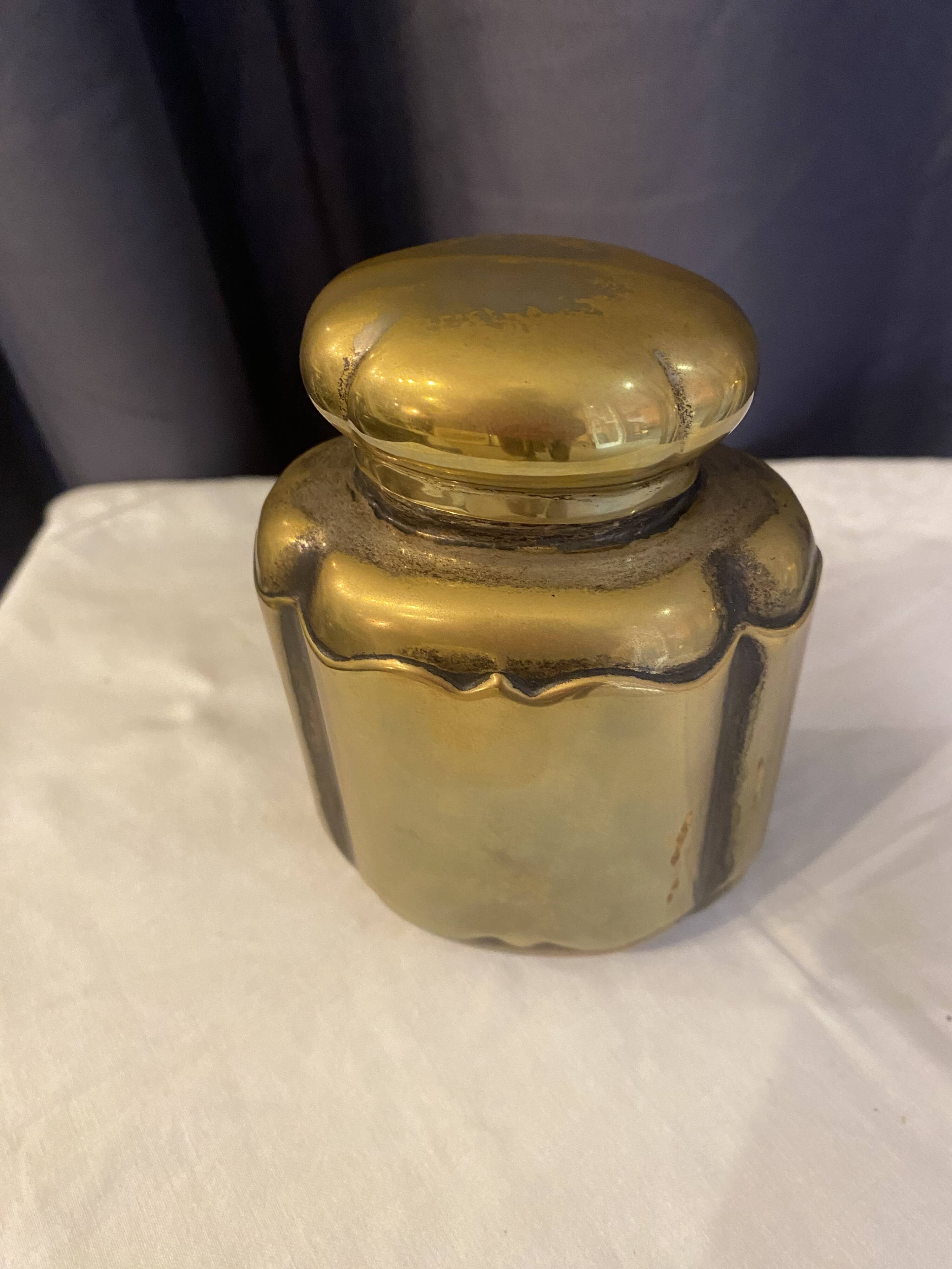 1970s oriental style silver brass bottle