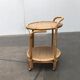 Vintage service dessert in Italian rattan and bamboo by Dal Vera.